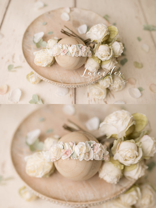 Cream Roses Styled Floral Set