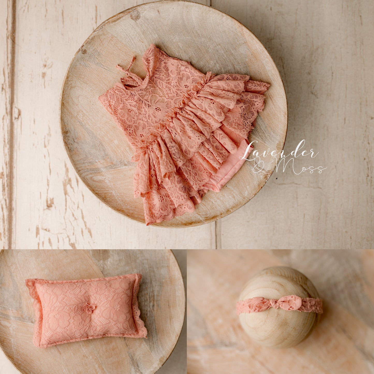 Peach Set - Outfit, Pillow and Headband