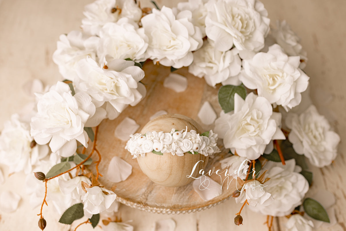 Corinne Floral Set - White